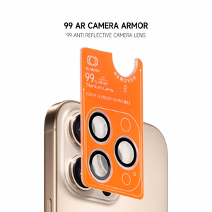 Tel Protect Titanium Lens 99% AR melnie rūdītie aizsargstikli Apple iPhone 18 Pro / 18 Pro Max kameras lēcām (3 gab.)