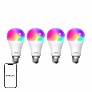 Meross MSL120 WiFi viedā LED spuldze (HomeKit) (četru gab.)