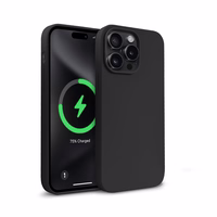 Crong Color Cover Magnetic - iPhone 15 Pro Max MagSafe maciņš (melns)