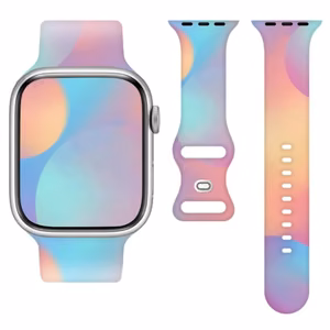 Silikona siksniņa Apple Watch 42/44/45/49MM (97+110) varavīksnes