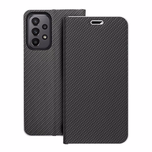 Viedtālruņa apvalks LUNA Book Carbon for SAMSUNG A23 5G - melns (m)