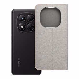 LUNA Book Gold viedtālruņa apvalks XIAOMI Redmi Note 14 PRO 5G / 14 PRO PLUS 5G sudraba
