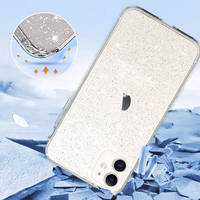 Crystal Glitter apvalks Iphone 11 sudraba