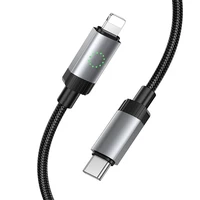 Kabelis (m) USB-C uz Lightning Hoco PD 27W 1 m X117 - melns