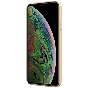 Nillkin Super Frosted Shield vāciņš ierīcei Apple iPhone 11 Pro, ar logotipa izgriezumu, zelta krāsā