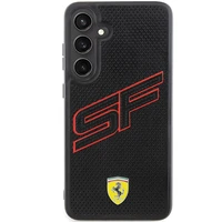 Ferrari Big SF Perforated viedtālruņa apvalks Samsung Galaxy S24 - melns