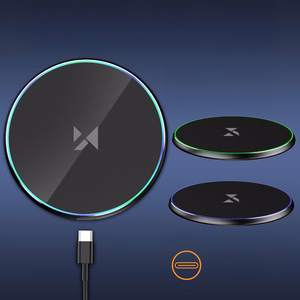 Wozinsky WLI-01Y 15W Qi indukcijas lādētājs ar USB-C kabeli - melns