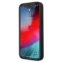 Guess GUHCP12SLSVSBW iPhone 12 mini 5.4" melns un balts cietais apvalks Silikona Vintage