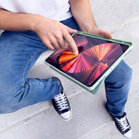 Stand Tablet Case Smart Cover apvalks iPad Pro 12.9 '' 2021/2020 ar statīva funkciju zaļš