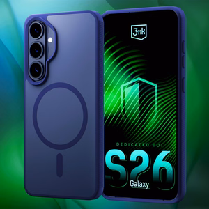 3mk Smoke MagCase zils – tālruņa vāciņš modelim Samsung Galaxy S26+