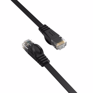 Orico PUG-C7B CAT7 10Gbps RJ45 Ethernet tīkla kabelis interneta LAN plakans 2m - melns