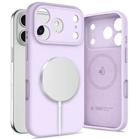 Tech-Protect Silicone magnētiskais viedtālruņa apvalks iPhone 17 Pro - violets