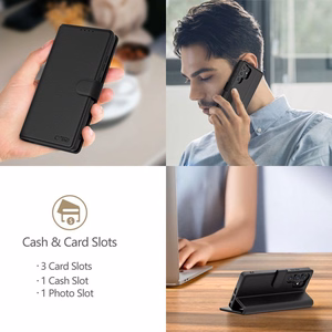 Tech-Protect Wallet viedtālruņa apvalks iPhone 16e - matēts melns