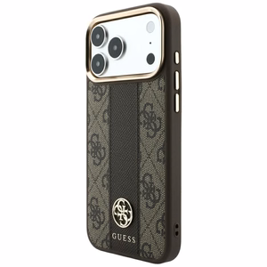 Maciņš IPHONE 18 Pro Max/17 Pro Max saderīgs ar MagSafe (Stripe Round and Classic Logos 4G) (krāsa: brūna)