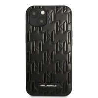Viedtālruņa apvalks Karl Lagerfeld KLHCP13SMNMP1K iPhone 13 mini 5,4\" melns / melns Monogrāmas plāksne