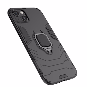 Ring Armor viedtālruņa apvalks iPhone 14 Pro bruņu vāciņš ar magnētisko turētāju un gredzenu melns