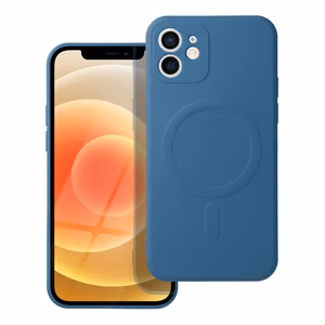 SILICONE MAG COVER viedtālruņa apvalks, saderīgs ar MagSafe, IPHONE 12 zils