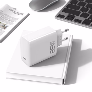 Blavec sienas lādētājs BC-8 GaN4 - Type C - PD QC 65W 3A ar Type C uz Type C kabeli (TCBC8G4-CW653A+CC) balts