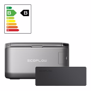 Komplekts: EcoFlow Glacier 35L portatīvais ledusskapis + 298Wh baterija.