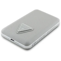 Guess Grained Triangle portatvais ladetajs ar MagSafe 5000mAh 15W USB-C - bess