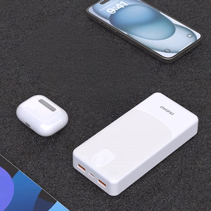 Внешний аккумулятор Dudao K10Pro, 2.4A, 20000mAh, 2x USB-A, белый