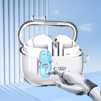 Tech-Protect FlexAir apvalks ar karabīni Samsung Galaxy Buds 3 / 3 Pro – caurspīdīgs