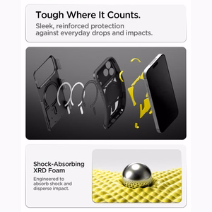 Spigen Tough Armor MagSafe maciņš modelim iPhone 18 Pro / 17 Pro – krāsa: melna