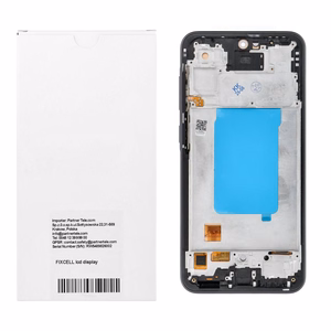 REWA OLED LCD displejs ar rāmi SAMSUNG A36, melns
