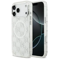 Karl Lagerfeld IML KL Monogramma Magnētiskais viedtālruņa apvalks iPhone 17 Pro Max - balts
