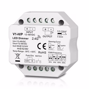 V1-H/P Controller, 12-48V, 1x 8A, Push-Dimm