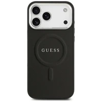 Guess Classic Logo Magnētiskais viedtālruņa apvalks iPhone 17 Pro Max - melns