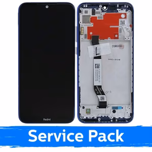 LCD Displejs Saderīgs ar Xiaomi Redmi Note 8T Ar Frame / Starscape Zils / (Service Pack)