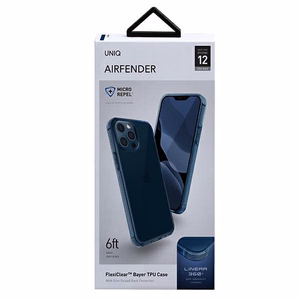 Uniq Air Fender viedtālruņa apvalks iPhone 12 Pro Max - zils