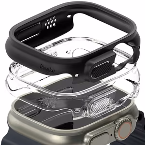 Ringke Slim 2 komplekts Viedtālruņa apvalks Apple Watch Ultra 1/2 (49mm) - caurspīdīgs un matēts melns