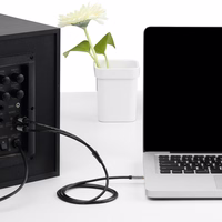 Vention 3.5mm Male to 2RCA Male Audio Cable 5M melns Metal Type