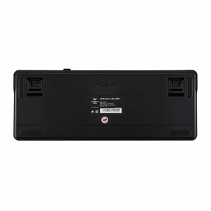 AULA Gasket F87 Pro tastatūra melna ciāna zila GrayWoodV4 RGB