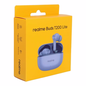 Bezvadu austiņas Realme Buds T200 Lite violetas