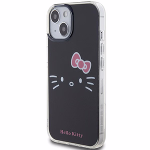 Hello Kitty IML Kitty Face viedtālruņa apvalks iPhone 15 - melns