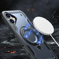 Hybrid Armor Trendy viedtālruņa apvalks ar MagSafe iPhone 16 Plus - zils