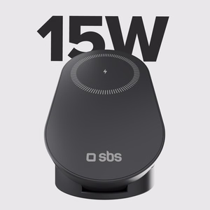 SBS 3-in-1 salokama bezvadu uslades stacija QI2 MFI - Made for iPhone - Melna