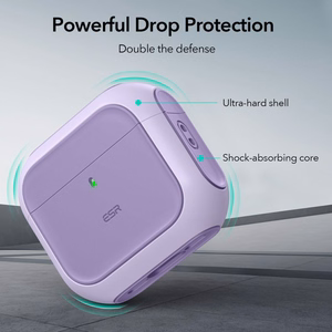 ESR Orbit Halolock Magnētiskais viedtālruņa apvalks Apple AirPods 4 - violets