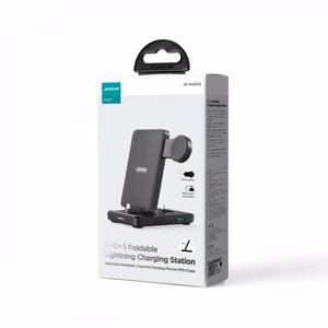 Bezvadu lādētājs Joyroom JR-WQS02 4in1, melns (iPhone / Apple Watch / Airpods)