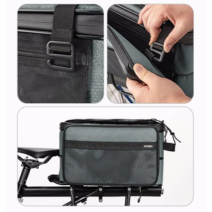 Rockbros A30 ROAD TO SKY saliekama 15–30 l velosipēda bagāžnieka soma – pelēka
