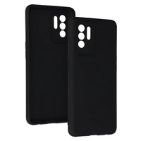Matēts aizmugurējais viedtālruņa apvalks OPPO RENO 5Z 5G melns