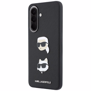 Karl Lagerfeld maciņš ar Karl&Choupette Heads Pins&Logo Samsung Galaxy A57 5G, melns