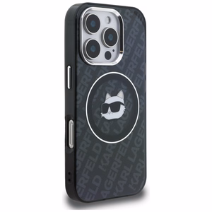 Karl Lagerfeld IML Choupette Head Logo MagSafe Maciņš iPhone 16 Pro Max - melns