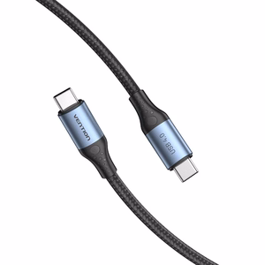 Vention USB 4.0 5A 40Gbps USB-C uz USB-C kabelis, pīts, 1 m