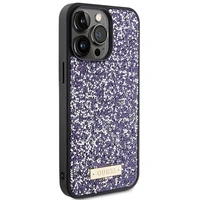 Guess Rhinestone Metal Logo apvalks priekš iPhone 15 Pro Max - rozā