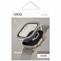 Uniq Voute aizsargstikla viedtālruņa apvalks Apple Watch Ultra 49 mm - sudraba