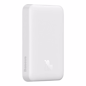 Powerbanka Baseus Magnetic, 10000mAh, USB-C 20W, MagSafe (balta)
